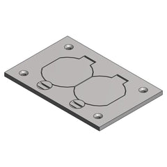 Steel City P64-DS-AL Multi-Gang Aluminum Cover Plate for Power and Communications