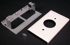 Wiremold V3033JE Steel Single Receptacle Plate 3000 Ivory