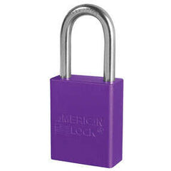 American Lock A1106PRP Anodized Aluminum Lockout Padlock, 1-1/2 Shackle, Purple