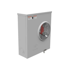 Milbank U3850-O-TG-KK-ALT Single Position Meter Socket, 200 Amp, 1 Phase, Ringless, Horn, 4 Term, UG with Side Wireway, 600V, Triplex