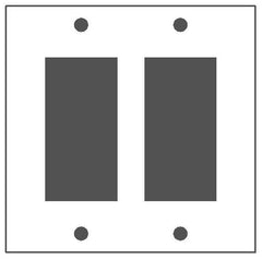 Mulberry 93402 MULBERRY 2G SAT-SS Standard Receptacle Wallplate 4.5 in H x 4.562 in W