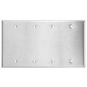 Mulberry 97154 Standard Blank Wall Plate 4 Gangs 8.187 in W x 4.5 in H Replacement MPN