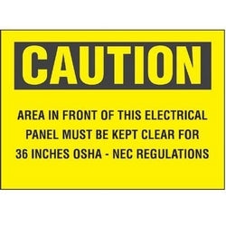 Panduit PPS0710C141 Caution Sign 7 in x 10 in