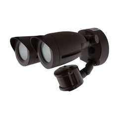Satco 65/719 LED Security Light with Motion Sensor, Dual Head, Bronze