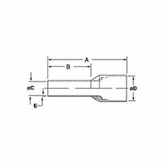 ABB F2044 8 AWG Red 1.063 Inch Electrotinned Copper Nylon Insulated Ferrule
