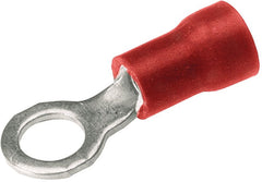 BURNDY TP1614 Terminal-Polyvinylchloride Insulated Ring Tongue 22-16 Max Insul.Dia. Accom.: .145 Color Code:Red