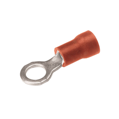 BURNDY TP1614 Terminal-Polyvinylchloride Insulated Ring Tongue 22-16 Max Insul.Dia. Accom.: .145 Color Code:Red
