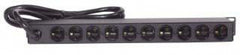 Hubbell HPWPWR 19 Rack Mount, 10 Rear Outlets, NEMA 5-15R Plug, 15A/120V, Flush