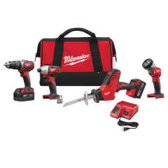 Milwaukee 2695-24 M18 Cordless Lithium-Ion 4-Tool Combo Kit