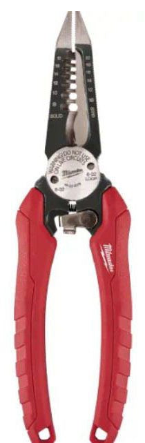 Milwaukee 48-22-3079 Combination Wire Pliers 6-in-1 1-Handed Spring Loaded