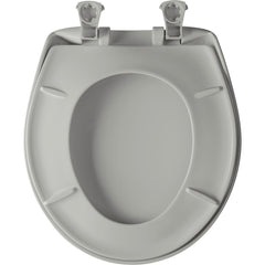 Bemis 200SLOWT062 Round Closed Front Toilet Seat with Cover in Ice Grey