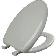 Bemis 1200SLOWT062 Elongated Plastic Toilet Seat with Cover in Ice Grey