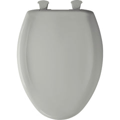 Bemis 1200SLOWT062 Elongated Plastic Toilet Seat with Cover in Ice Grey