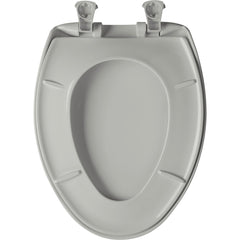 Bemis 1200SLOWT062 Elongated Plastic Toilet Seat with Cover in Ice Grey