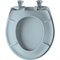 Bemis 200SLOWT344 Whisper-Close Round Toilet Seat in Heron Blue