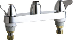 Chicago Faucets 1100-LESAB Double Wristblade Handle Deckmount Kitchen Sink Faucet 1/2 in. NPSM Connection