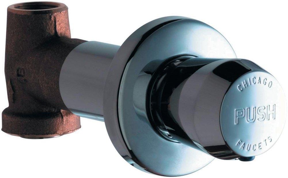 Chicago Faucets 770-665PSHCP 1/2 In. FNPT Push Handle Straight Supply Stop Valve