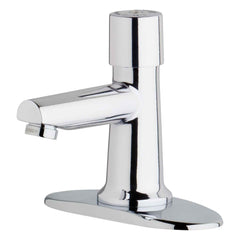 Chicago Faucets 3500-4E2805ABCP Single Handle Centerset Metering Bathroom Sink Faucet