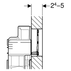 Geberit 115.640.SI.1 Sigma60 Wall Mount Actuator Plate In Polished Chrome With White