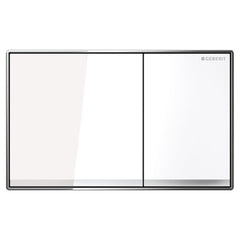 Geberit 115.640.SI.1 Sigma60 Wall Mount Actuator Plate In Polished Chrome With White