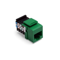 Leviton 41108-RV8 Voice Grade QuickPort Connector, 8 Position, 8 Conductor, Green