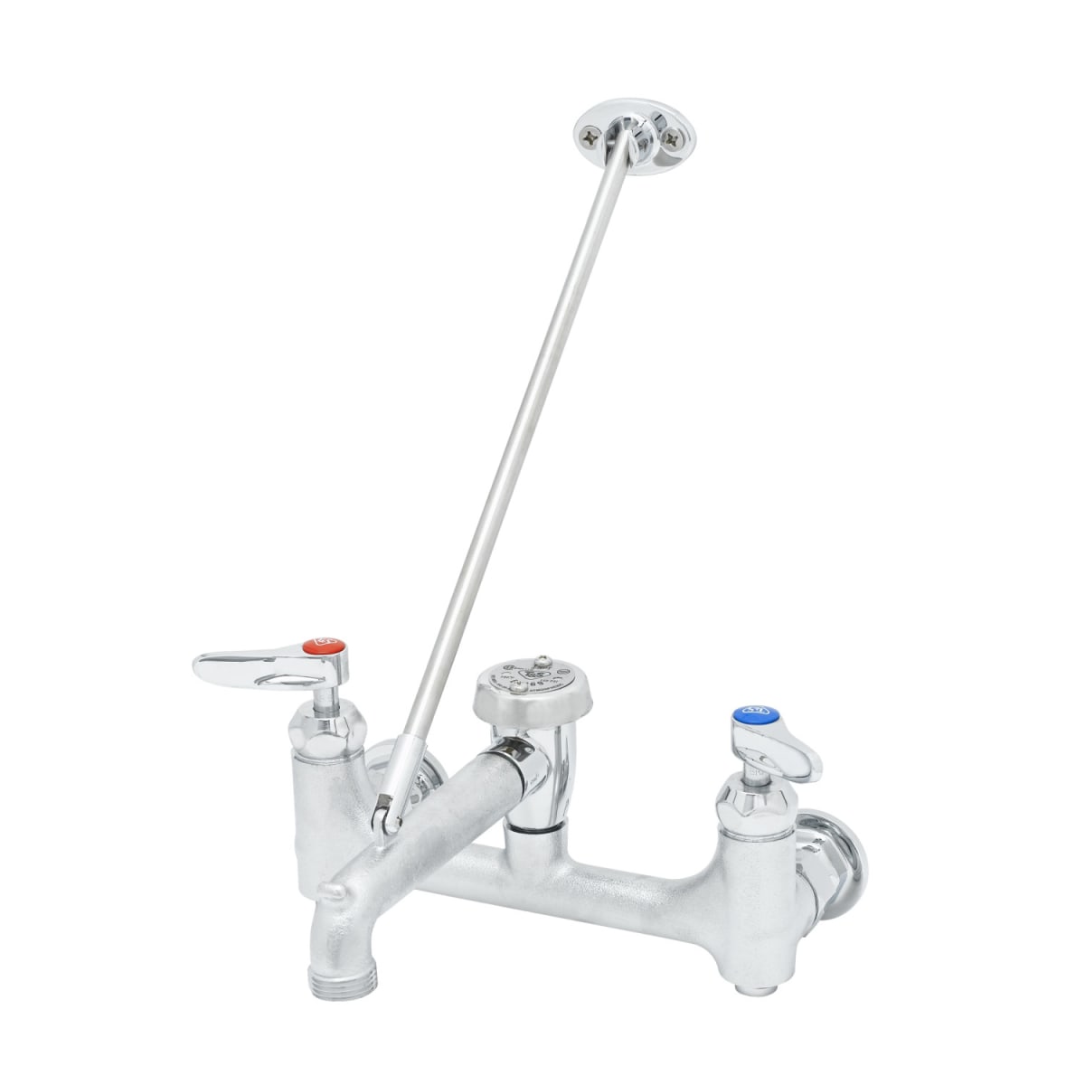 T&S Brass B-0665-CR-BSTR Service Sink, Cerama Cartridges w/ Check Valves, Lever Handles, Rough Chrome