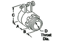 Arlington 407 Threaded Conduit Locknut, 2-1/2 in, For Use With IMC/Rigid Conduit, Steel, Plated