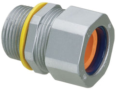 Arlington CG1001000 Liquid/Oiltight Strain Relief Cord Connector With Sealing Ring, Locknut, 1 in Trade, 7/8 to 1 in Cable Openings