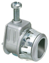 Arlington L18ST Single Screw Cable Connector With Spring Steel Clip 3/4 in Trade 3/4 in Knockout