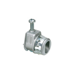 Arlington L18ST Single Screw Cable Connector With Spring Steel Clip 3/4 in Trade 3/4 in Knockout