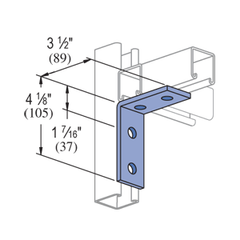 Atkore P1325-EG Unistrut 4H Angle Bracket