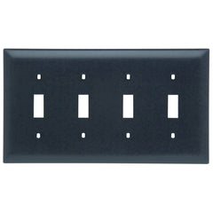 Legrand TP4BK Trademaster Plate 4gang 4toggle Black