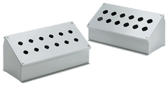 nVent E4PBAM Sloped Front Pushbutton Enclosure 3-1/2 in L x 10 in W x 4.84 in D NEMA 12/IP65