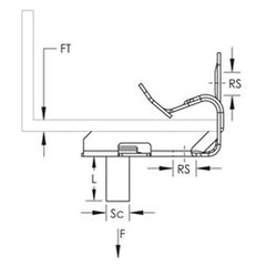 nVent CADDY M24 Hammer-On Flange Clip 100 lb 1/8-1/4 in