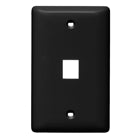 Legrand-On-Q WP3401BK 1-Gang, 1-Port Wall Plate, Black