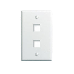 Legrand-On-Q WP3402WH 1-Gang, 2-Port Wall Plate, White