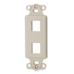 Signamax DA-2 2-Port Decora Style Keystone Adapter, Light Ivory