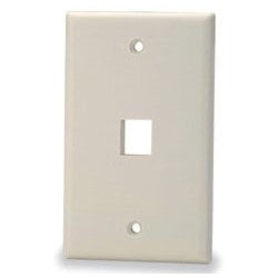 Signamax SKF-1 1-Port Single-Gang Keystone Faceplate, White