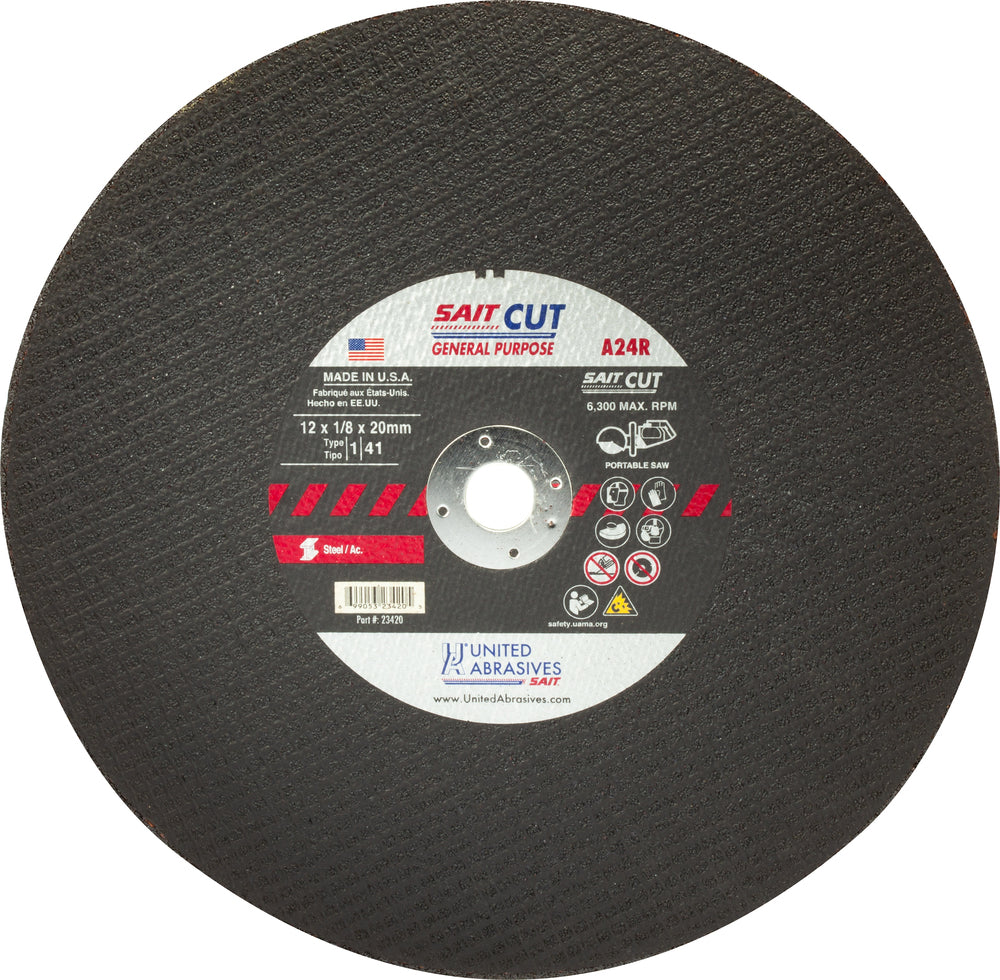 UNITED ABRASIVES SAIT 23455 CUT-OFF SAWS & DISCS