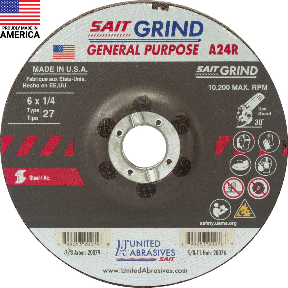 UNITED ABRASIVES SAIT 20079 GRINDING & CUT OFF WHEELS
