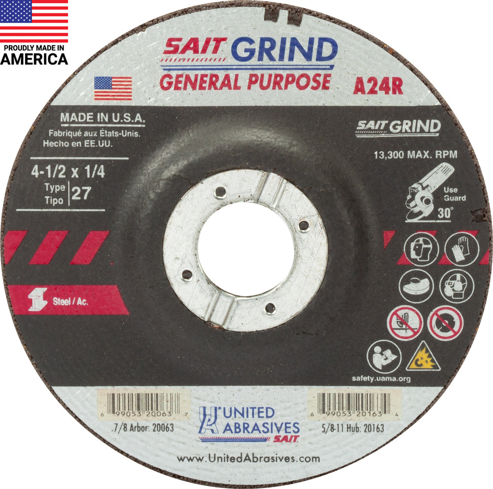 UNITED ABRASIVES SAIT 20063 GRINDING & CUT OFF WHEELS