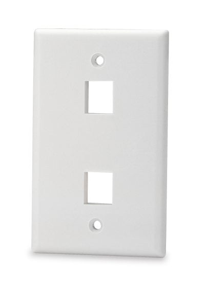 Signamax SKF-2 2-Port Single-Gang Keystone Faceplate, White