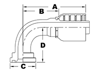 Jason Industrial 4045-1212 SAE Code 62 Flange 90 3-4 Flange X 3-4 Hose ID