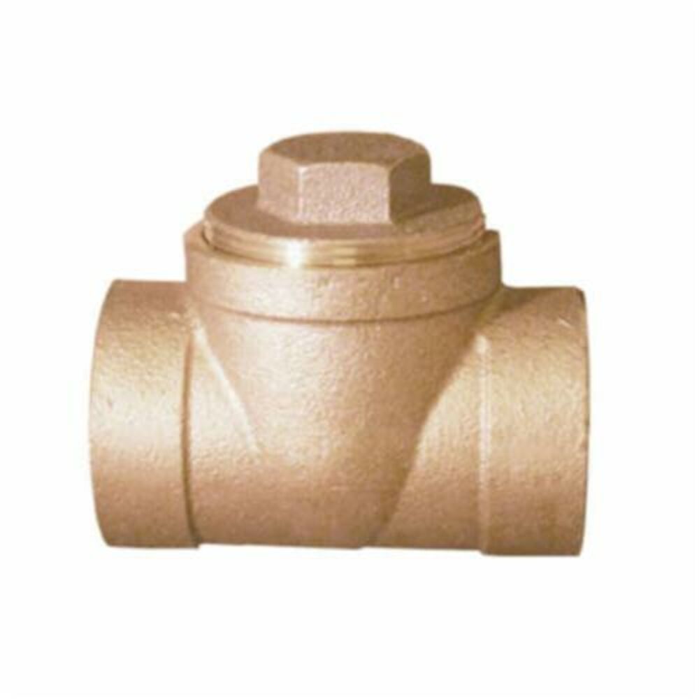 Elkhart 5814 Series Cast Brass DWV Test Tee, With Plug, C x C x Cleanout, 1-1/2