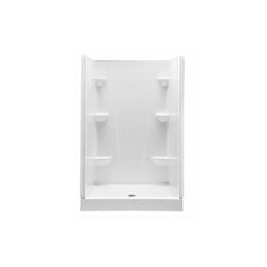 Aquatic 4834CPAN-WH 1-Piece Shower Pan Center Drain 48 in W x 34 in D