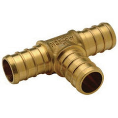 Zurn QQT434GX XL Brass Tee - 3/4 Barb x 1/2 Barb x 3/4 Barb