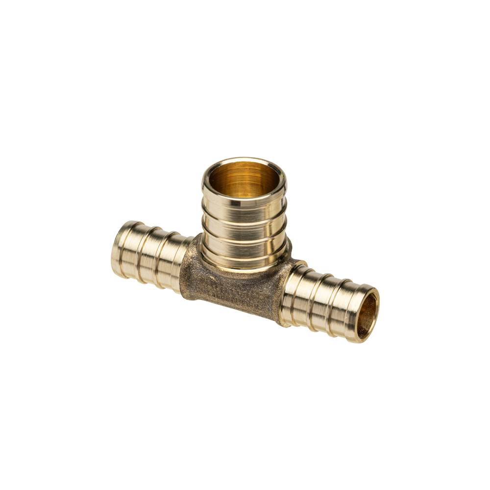 Zurn QQT334GX XL Brass Tee - 1/2 Barb x 1/2 Barb x 3/4 Barb