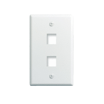 Legrand-On-Q WP3402IV 1-Gang 2-Port Wall Plate Ivory
