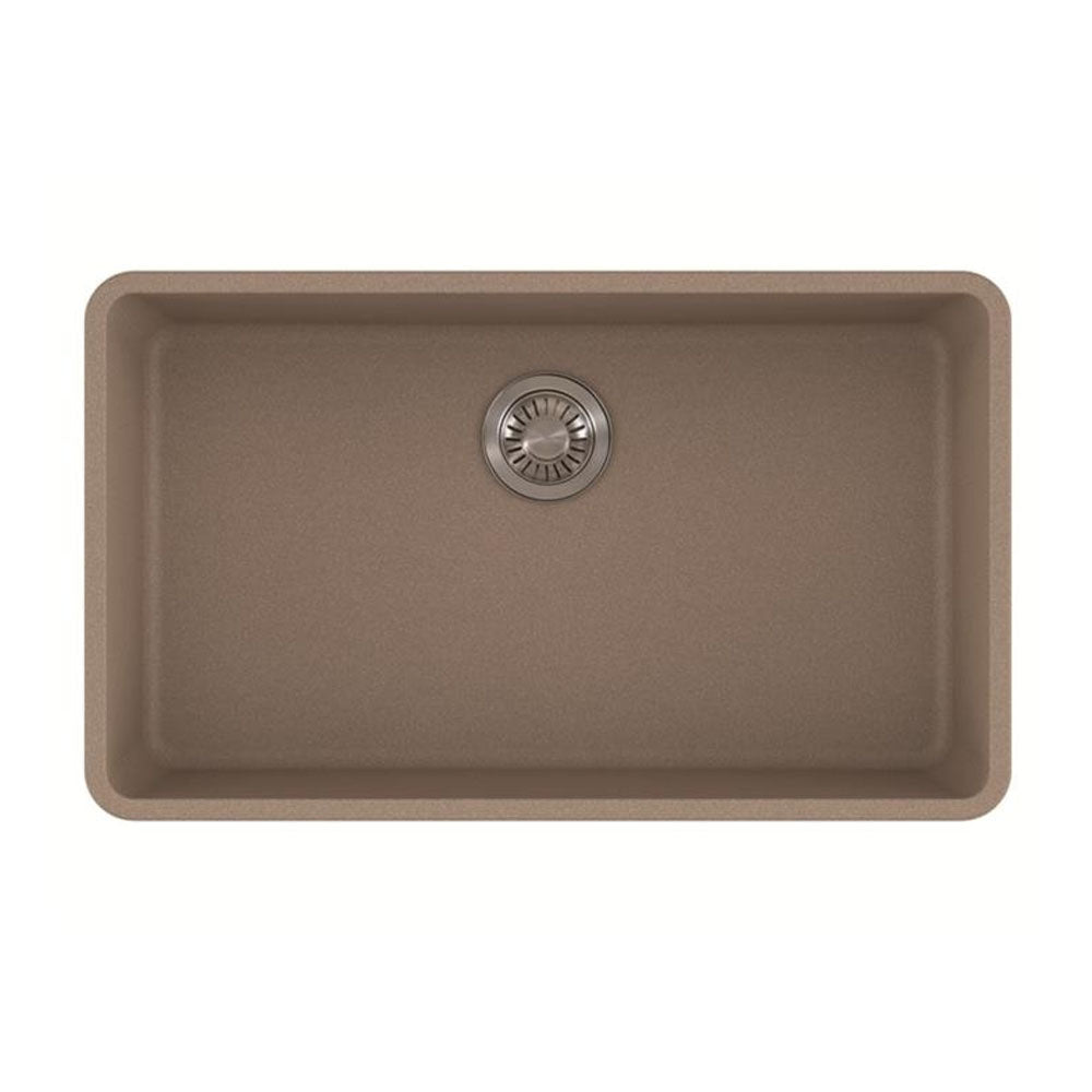 Franke KBG11031MOC Kubus 32 3/8 Granite Single Basin Undermount Kitchen Sink With Finish: Mocha