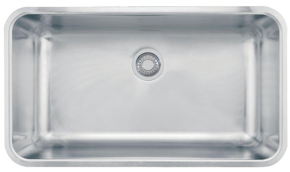 Franke GDX11031 Grande 32-3/4 x 18-3/4 No Hole Stainless Steel Single Bowl Undermount Kitchen Sink